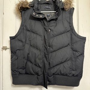 Gap Vest with Faux Fur Hood